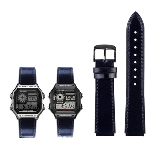 Bracelet montre 18mm cuir pour remplacer le plastique Casio AE-1000 et A158