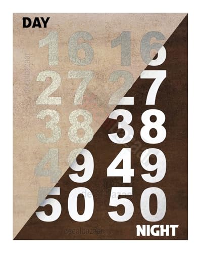 Image of Number Vinyl Sticker Height 5 Inches Reflective Silver (Set 2), (Code 23)