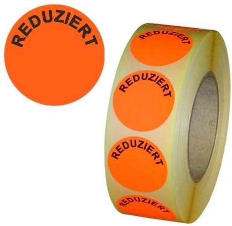 'PROMOTIONAL Label "Reduced Diameter 30 mm, bright red, Pack of 5000)
