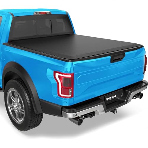 Image of TOMOKA Soft Roll Up Truck Bed Tonneau Cover Compatible with 1983-2011 Ford Ranger Flareside /Stepside (Not for Styleside /Fleetside) 6 FT (72.7 inch) Bed