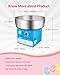 VEVOR Electric Cotton Candy Machine, 1000W Commercial Candy Floss Maker with 20.5 in Stainless Steel Bowl, Sugar Scoop, and Drawer, Easy Home Use, Perfect for Kids Birthday, Family Party, Blue