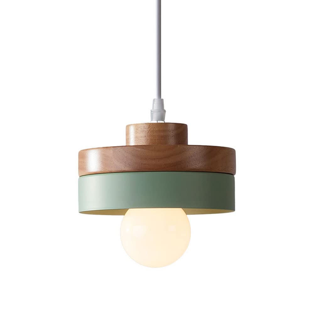 Lustre industriel en bois E27 pour en finir avec l'éclairage froid du salon