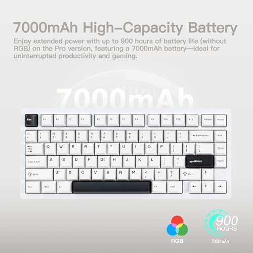 Image of KEEBMONKEY WOBKEY Rainy 75 CNC Aluminum HMX /JWK /Cocoa Switches Triple-Mode Connectivity Mechanical Keyboard with Superior Acoustics, RGB /FR4 /Silver SUS304 /7000mAh /Cocoa Switch (Pro - Luna)