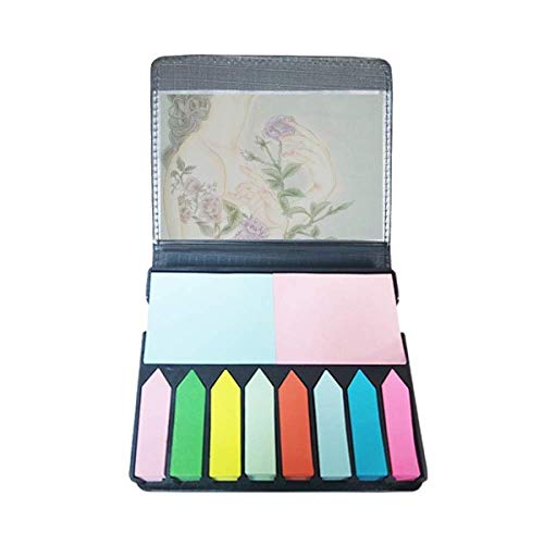 Marqueur de Page Peinture Chinoise et Note Auto-Adhésive Violet Fleur Premium
