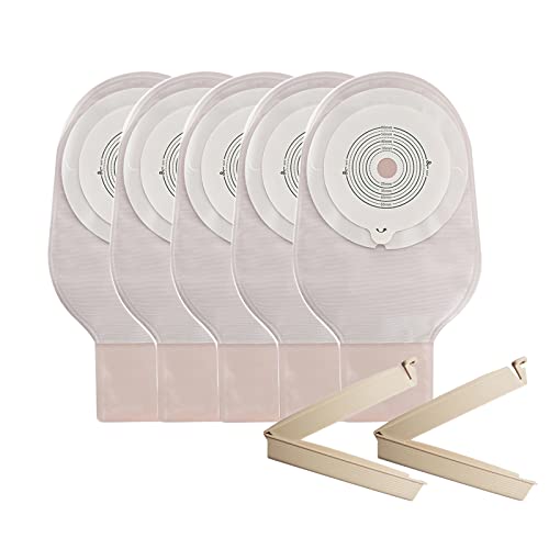 Ximywrd One Piece Colostomy Bags, 10 Pcs Drainable Pouches With Clamp Closure, Ostomy Supplies For Ileostomy Urostomy Stoma Care, Cut To Fit Max 20-60Mm Film Lining #TOP9
