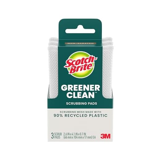 Scotch-Brite Greener Clean Dish Scrubbers, 18 Non-Scratch Kitchen Sponges, Best for Safe, Effective Cleaning of Nonstick Pots and Pans, Glassware, China, Tubs & Tile, Dishwasher Safe, Long-lasting