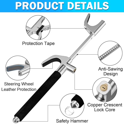 MONOJOY Steering Wheel Lock with Hammer