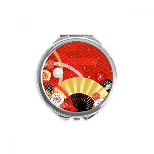 Miroir rond de poche géométrie de pliage sakura parfait pour votre sac à main