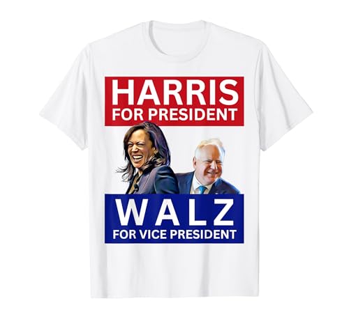 Harris para el presidente Walz para vicepresidente Camiseta