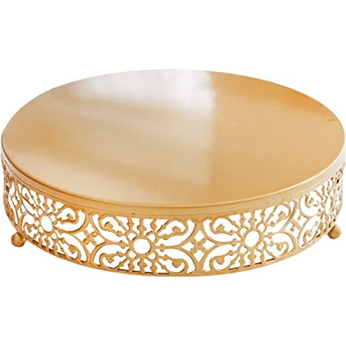 Pâte à gâteau de desserts stable avec ce support rond en métal de 12 pouces - 2