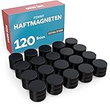 MrMag® 120 Magnete für Magnettafel | starke Whiteboard- & Kühlschrank-Magneten | 18x4mm | Haftmagnete inkl. Klebepunkte