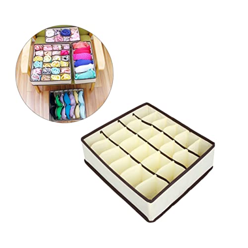 MUCKLILY 3pcs Non Woven Underwear Organizer with Compartments for Efficient Storage of Socks Panties and Breathable Comfortable and Dampproof Design for Closet and Drawer Use