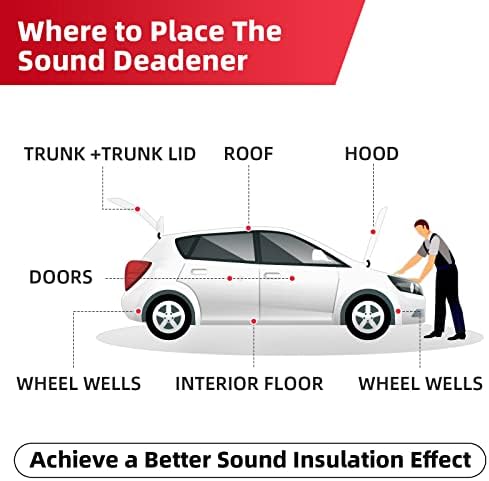AggSound 157mil 24sqft Roll Sound Deadener for Cars-Auto Closed Cell Foam Noise Deadening Material-Heat Shield Insulation Dampening Mat - 5