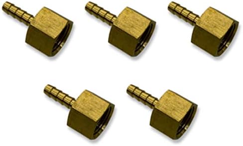 Manguera de 14" ID a 12" hembra NPT FNPT recto latón accesorio combustibleaireaguaaceitegasWOG (cantidad 05)