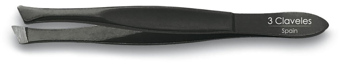 3 Claveles 12222 Pinza Depilar, Sesgada de 8 cm