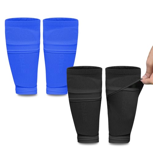 ATHCISE 2 Pairs Kids Youth Soccer Shin Guard Sleeves with Optimized Insert Pocket, Shin Pad...