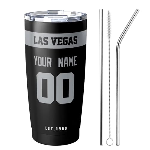 Image of ANTKING Las Vegas Tumbler 20 oz Travel Coffee Cup Custom Name Number for Men Women Boy Gifts