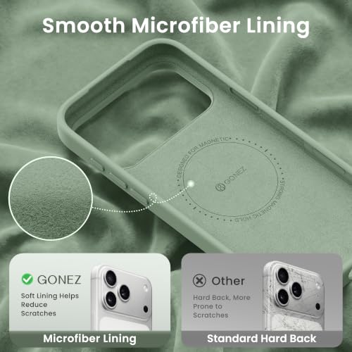 GONEZ Magnetic for iPhone 17 Pro Case, Silicone Cover Light Green by GONEZ - Used condition - Image 5