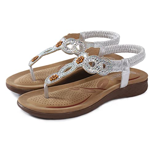 Sandales plates avec strass pour stopper les douleurs aux chevilles - 7