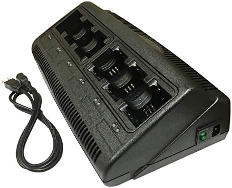 ProMaxPower 6 Ports Banks Two-Way Radio Battery Charger for Motorola Li-Ion & Ni-Mh NNTN4497 NNTN4970 Li-ion CP200 CP200D CP250 EP4500 PR400