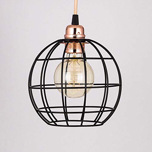 fantado Sphere Shaped Vintage Edison Light Bulb Cage for Pendant Lights by PaperLanternStore (Cage Only)
