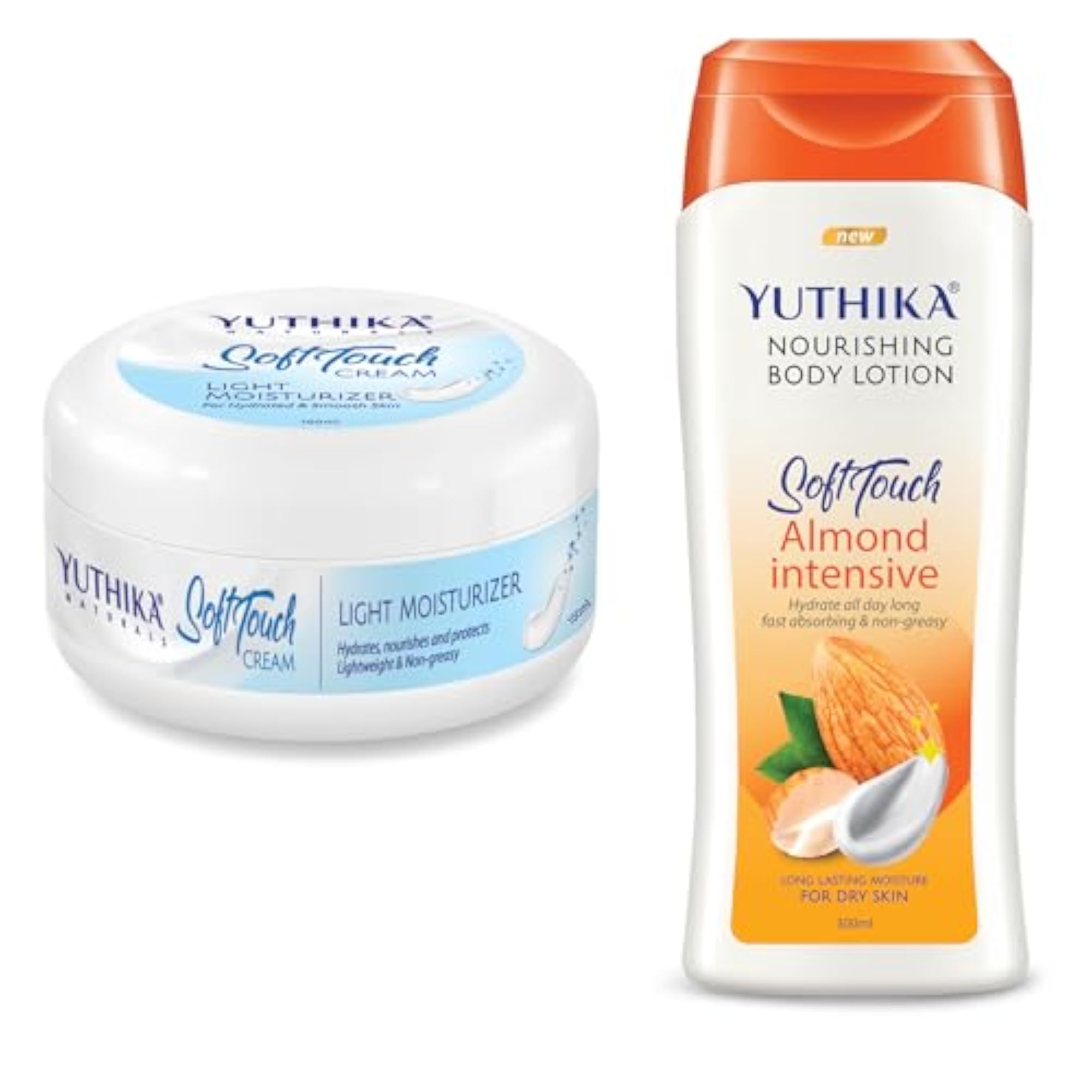 Almond Body Lotion 300ml with Moisturizer Cream 100ml