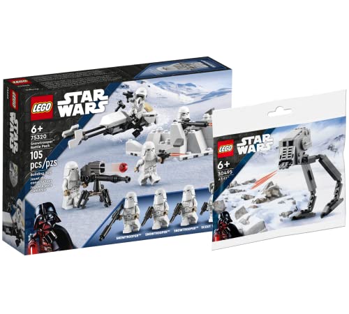 Lego Set: Star Wars Snowtrooper Battle Pack 75320 + Star Wars 30495 at-ST...