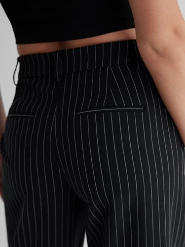 EXPRESS Women’s Editor Mid Rise Trousers – Pinstripe, Tailored Stretch Trouser for Workwear4