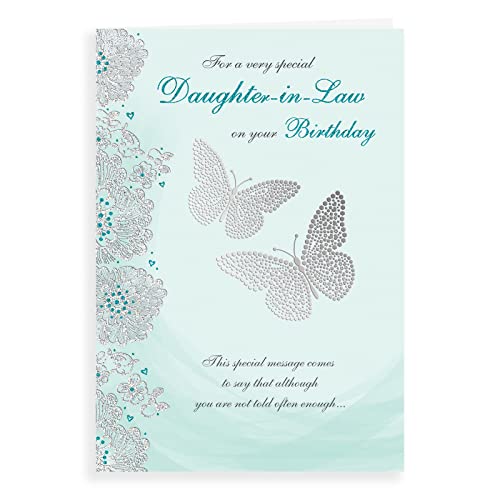 Piccadilly Greetings Regal Publishing Classic Birthday Card Daughter In Law - 9 x 6 inches C80952 Sea Green