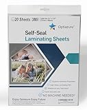 Optiazure Self-Seal Laminating Sheets 9.1'x11.8' Inches, 3mil 20Pack, Letter Size, Single Sided