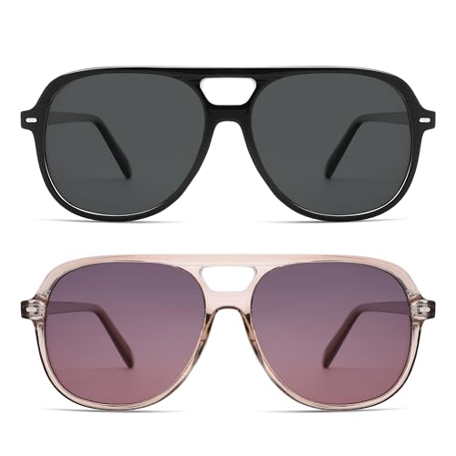 Retro Trendy Polarized Aviator Sunglasses Womens Mens 70s Classic Vintage Oversized Sun Glasses AR822782