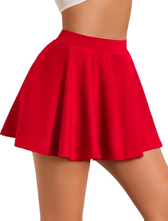 TATAIYAWomen High-Waist Pleated Schoolgirl Mini Skirt