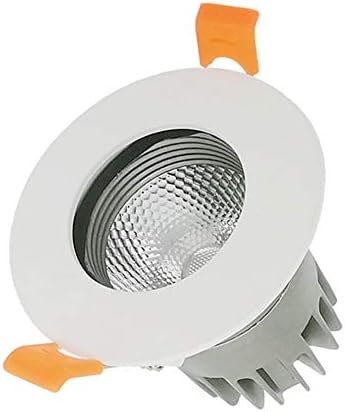 Popertr COB Recessed Ceiling Lights Dimmable CRI90 IP40 Waterproof LED Spotlights For Bathroom Kitchen 75mm/2.95inches Hole Pitch AC100-277V Recessed Downlight (Color : 3000k-10W)