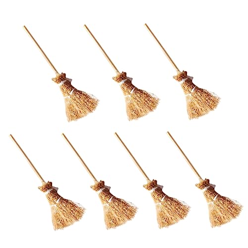 Alasum 7pcs Mini Broom Model Dustpan Mini Desktop Broom Decor for Boys and Girls