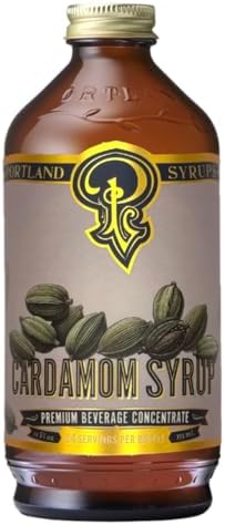 Portland Syrups Cardamom Syrup for Drinks 12 oz, 24 Servings