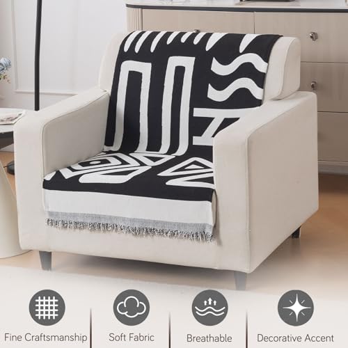 Image of HOKIPO Sofa Cover 1 Seater, 180x60 cm, Black