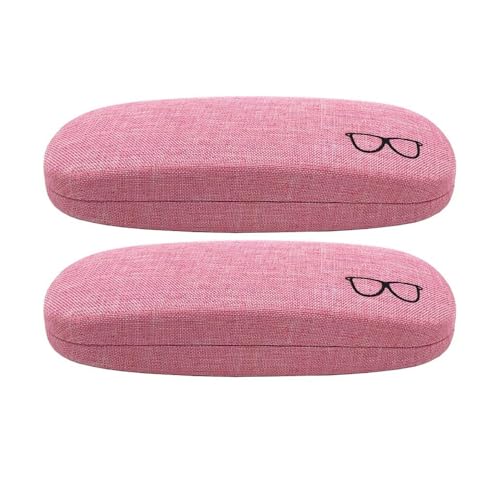 Image of ABAJI Eyeglasses Case Kids Students Reading Glasses Organizer Hard Shell Lint Lining Snap Close Men Women Boys Girls