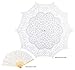 VON LILIENFELD Abanico Boda Nupcial Mujer Accesorio Carmen, Blanco