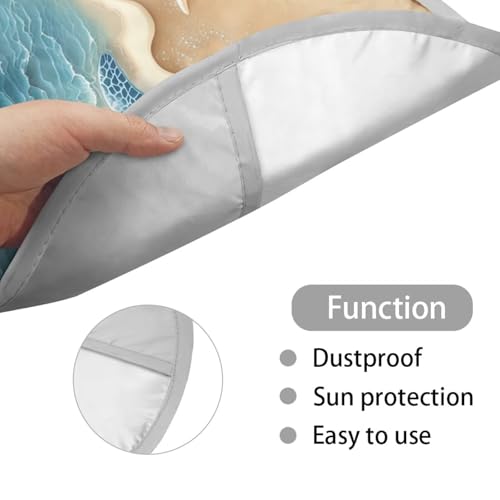 Image of Beach Turtle Steering Wheel Cover Sun Shade Easy to Install Auto Interior Protector Car Steering Wheel Sun Shade Cover Sun Shade for UV Protection Universal Vehicle Accessories