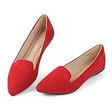 MUSSHOE Ballet Flats for Women Comfortable Women's Flats Memory Foam Slip on Pointed Toe Flats Shoes...