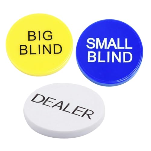 SUPVOX 3pcs Poker Chip Buttons Bingo Markers Counting Chips Gambling Bingo Game Tokens