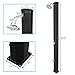 VINGLI 7.2FT 9.3 Gallon Solar Heated Outdoor Shower with Shower Head & Foot Tap for Poolside Backyard Beach Spa, Black