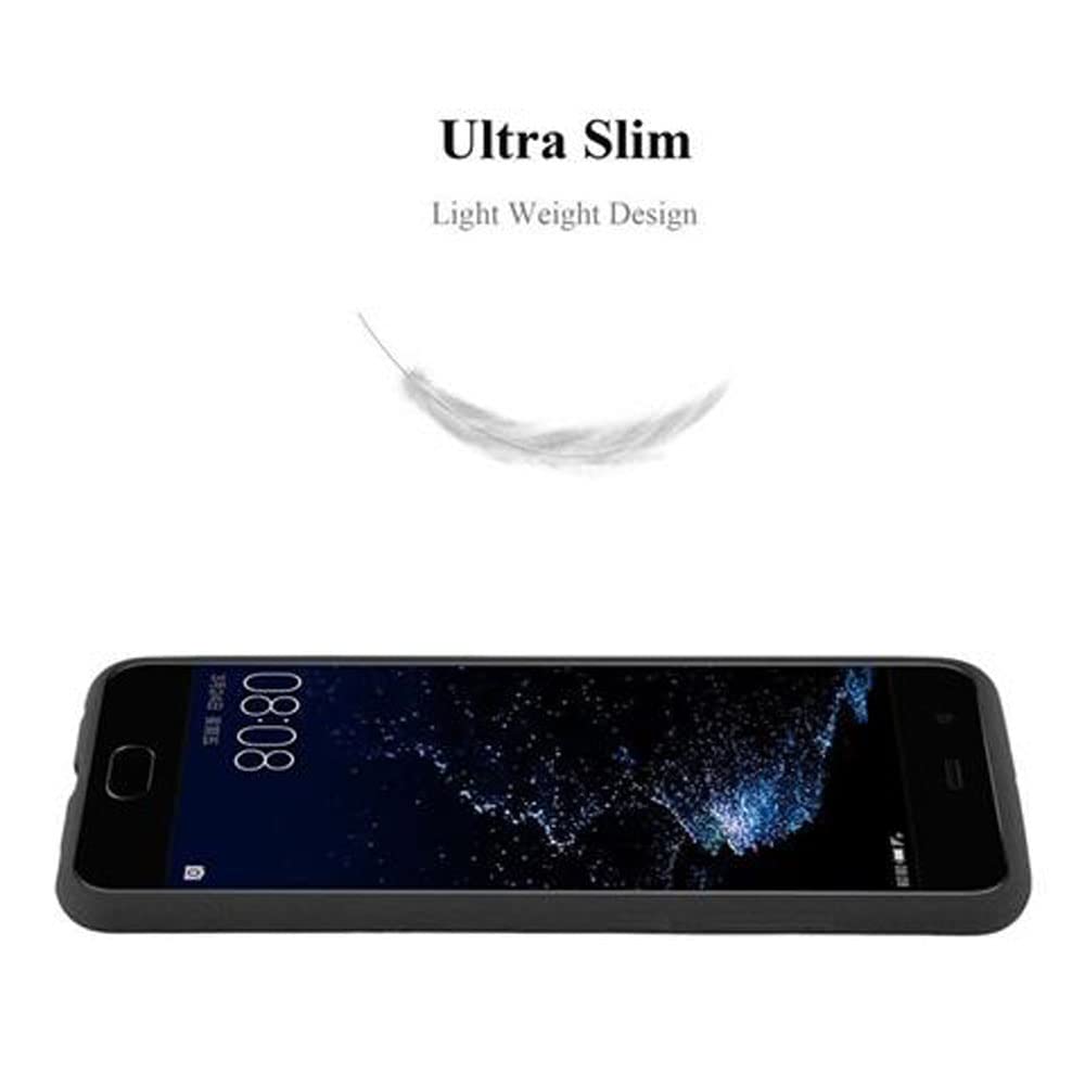 Custodia Cadorabo Frost Per Huawei P10 | Cover Sottile In TPU Morbido | Antiurto E Antigraffio | Colore Nero