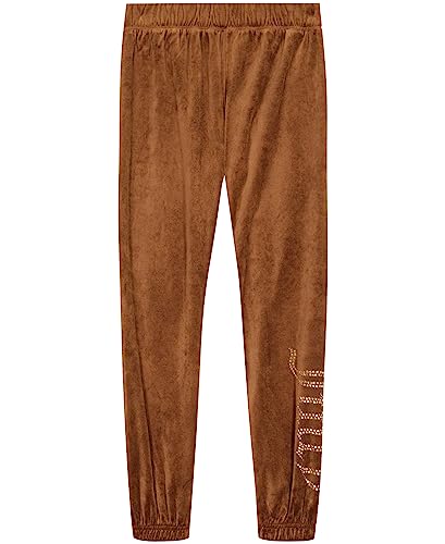 Image of Juicy Couture Girls' Pull-On Plush Velour Jogger, Ribbed Waist & Cuffs