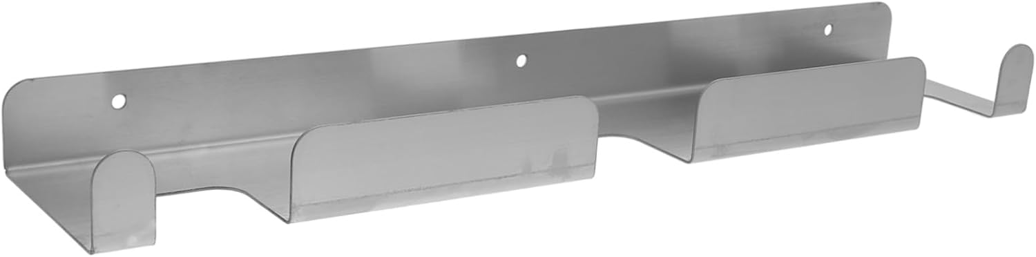 Zerodeko Wall Mounted Stainless Steel Pizza Peel Holder Space Saving Kitchen Organizer for Pizza Tools Easy Installation Wall Shelves for Home and Commercial Use