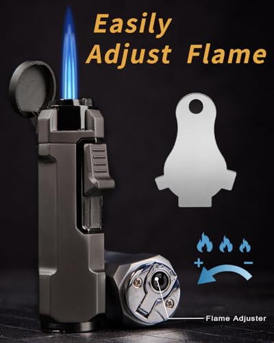 Encendedor de Mecha Triple Llama Recargable de Butano miniatura 5