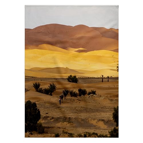 3dRose 22x30 Bath Hand Towel Sahara Desert Camel Trek