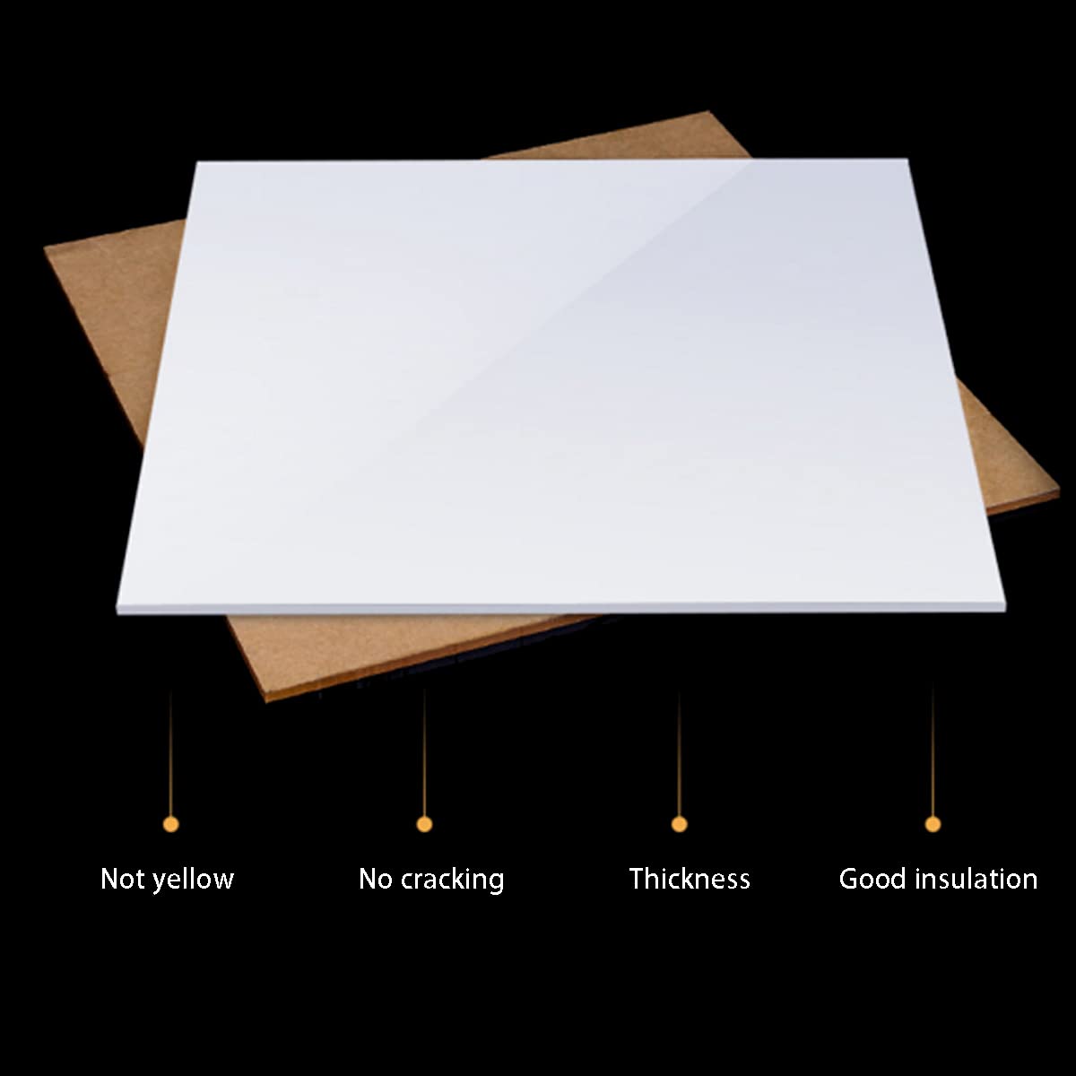 IBOWZ Hojas de acrílico Transparente Láminas de acrílico de Vidrio de 19,6 x 19,6 Pulgadas, Panel acrílico para letreros de Mesa, caligrafía y Pintura, Grosor de 3 mm