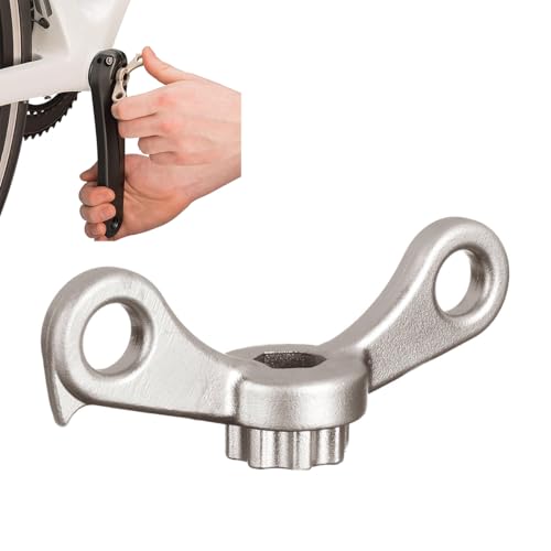 Ruayia Kurbelabzieher, 2-in-1 Werkzeug für Demontage & Montage, Abdeckungs-Werkzeug & Schnellausbau Haken, Hochwertig Verchromt Kurbeln Kompatibel mit HollowTech II