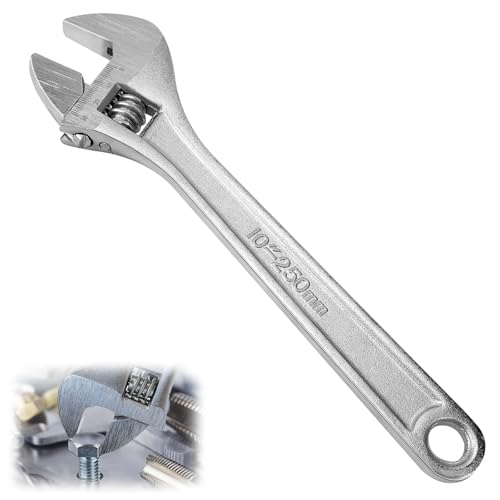 VZXZXE clé a molette 25cm Cle a Molette et Pince Multiprise Clé anglaise clé a molette avec Mâchoire à Ouverture Large Réversible cle a molette cliquet clé à molette grande ouverture